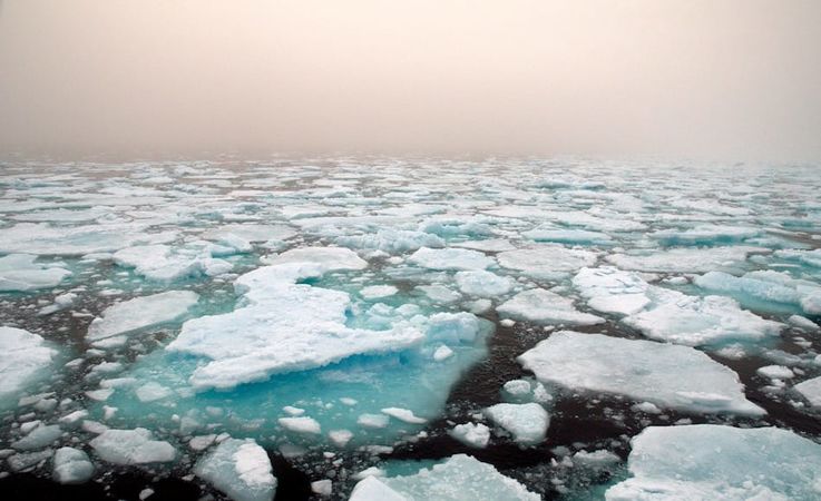 Die Gru00f6nlandsee ist eine 1.2 Mio. Quadratkilometer grosse Wasserflu00e4che, die ozeanographisch sehr